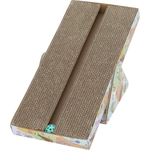 Hoopet Cat Toy Scratching Post Board With Catnip Toys for Cats Pet Corrugated Interactive Play Toy Cats Supplies