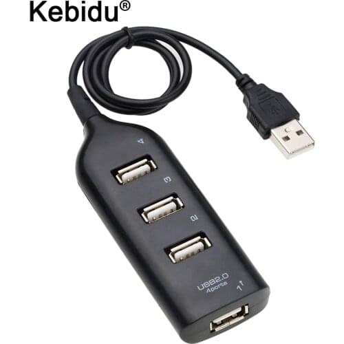 Kebidu Car Cigarette Lighter Socket 4 Ports USB Car Charge Car accessories Splitter Auto Hub Adapter For PC Laptop Computer