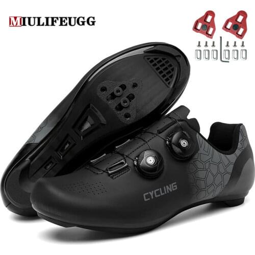 2021 Speed Cycling MTB Flat Shoes Spd Road Men Route Cleat Bike Sneaker Racing Bicycle Mountain Women Biking Footwear Self-Lock