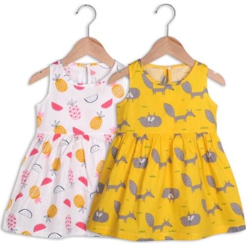 Summer Children Clothing Cotton Baby Girl Princess Dress Kids Casual Sleeveless Loose Dresses Roupa Infantil Menina