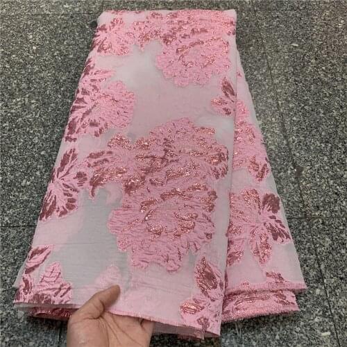 MIQIER2021 High Quality African Nigerian Tulle Lace Fabric Embroidery Guipure Party Gown Dress Organza Brocade Jacquard French