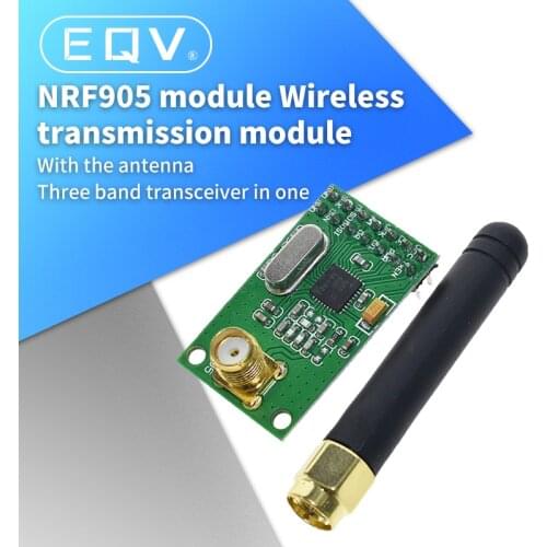 NRF905 Wireless Transceiver Module Wireless Transmitter Receiver Board NF905SE With Antenna FSK GMSK 433 868 915 MHz