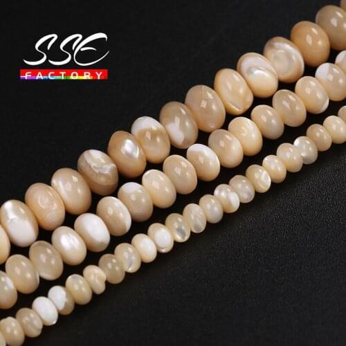 Natural Trochus Top Shell Loose Spacer Beads For Jewelry Making DIY Bracelet Necklace 3*4mm/4*6mm/5*8mm Strand 15'' Strand