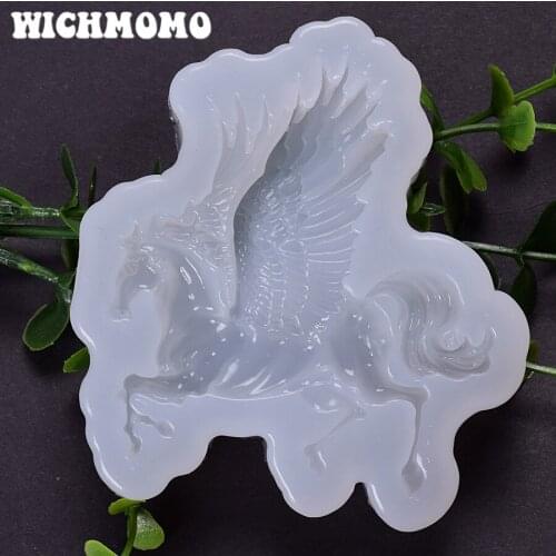 New 1PCS Winged Horse Charms Pendant Craft DIY UV Resin Liquid Silicone Molds for Earring Necklace Decorations Making Jewelry