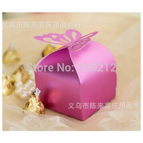 New Arrive Pearl color Butterfly Candy Box baby shower Favor Box Wedding Box Birthday favor candy box gifts