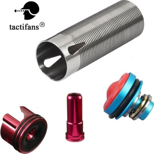 NEW MA 4pcs Piston Head /nozzle /Cylinder / Cylinder Head Set For M4 Series Airsoft AEG Paintball Shooting Hunting Accessories