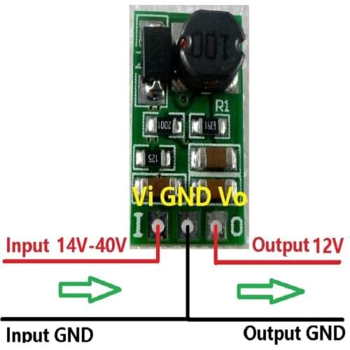 DD4012SA_12V 10W 14-40V 24V to 12V Voltage Regulator DC Step-Down Buck Module replace LM7812 L7812 RS485 Relay Wireless Control