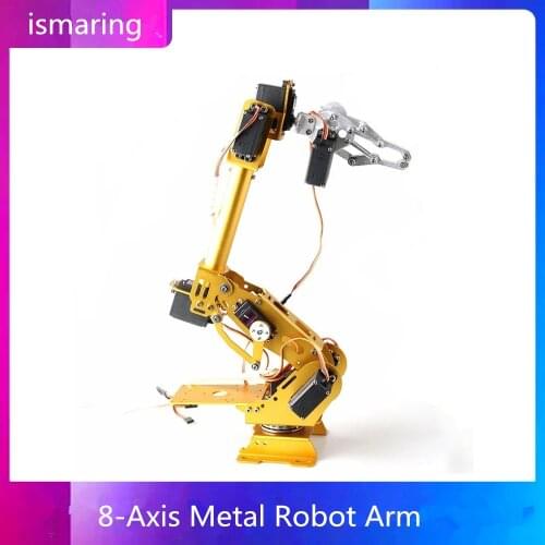 Robot Arm with Gripper 8-DOF Manipulator 360 Degree Rotating Base 8pcs Digital Servo Educaition Robotic DIY RC Toys