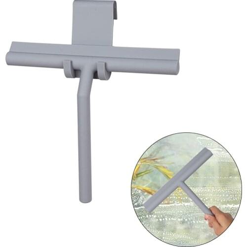 1 pcs Soft Glass Scraper Squeegees Shower Squeegee Window Glass Wiper Scraper Cleaner with Silicone Blade & Holder Hook
