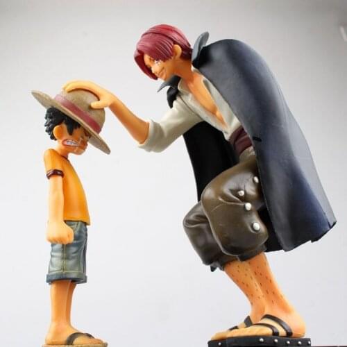 19CM One Piece Ichiban Award Memories A Award Straw Hat Luffy Red Hair Shanks Scene Figure Halloween Gift