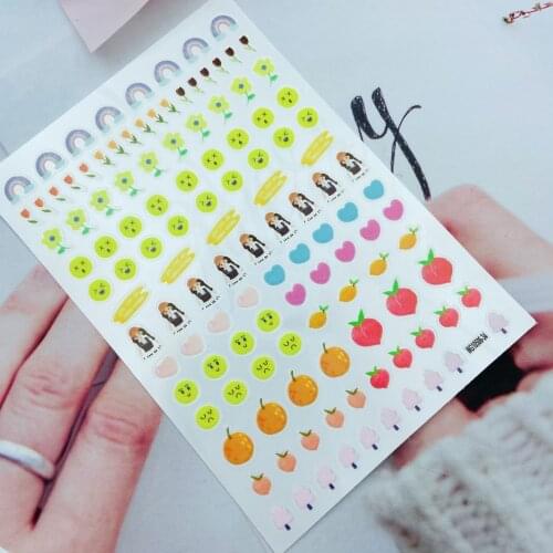 3d DIY Japanese Style Fashion Hot Selling Nail Stickers Back Glue Adhesive New Design Peaches Dry Nail Decals Nail Art Manicure