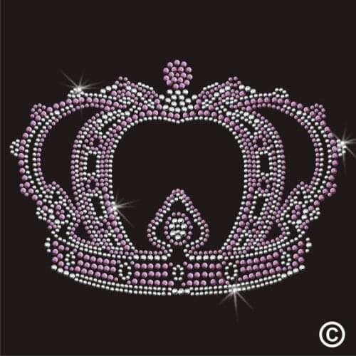 2pc/lo Crown Rhinestone Applique hot fix rhinestone motif designs Iron On Bling Transfer designs
