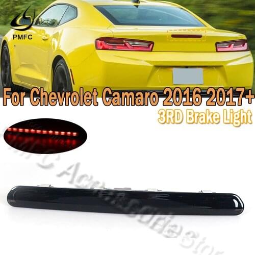 PMFC LED Rear Third Brake Light Stop Light 3RD Lamp Third Brake High Mount Smoke Shell Tail Light For Chevrolet Camaro 2016