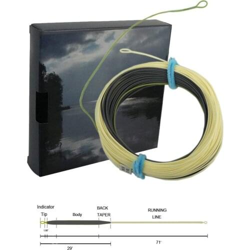 Aventik Three Colors Weight Forward Floating Fly Fishing Line With Welded Loops 0F As Nymph Fishing Line