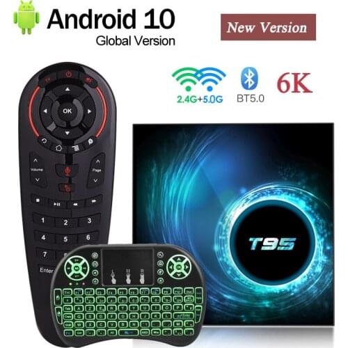 2020 Newest T95 H616 Android 10.0 TV Box Quad Core 6K 2.4GHz & 5.0GHz Dual Wifi Bluetooth 5.0 Smart Set Top Box media Player