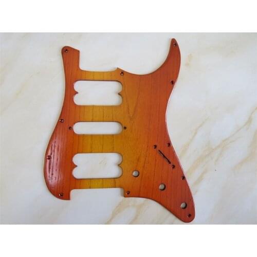 Hand made solid GUITAR HSH Pickguard ,make of Ailanthus wood #3145