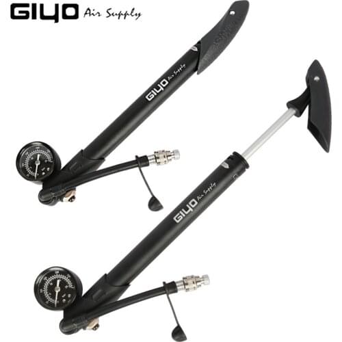 GIYO Bicycle Shock Pump 300psi MTB Fork / Rear Suspension Pump Bicycle Air Hand Pump With Pressure Gauge Bike Inflator