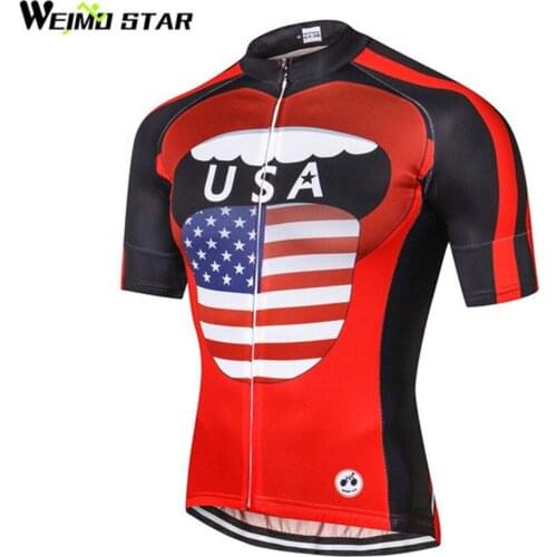 Weimostar USA pro team Cycling Jersey Men Cycling Clothing mtb Jersey Breathable Bicycle Clothes Racing Sport Cycling Clothing
