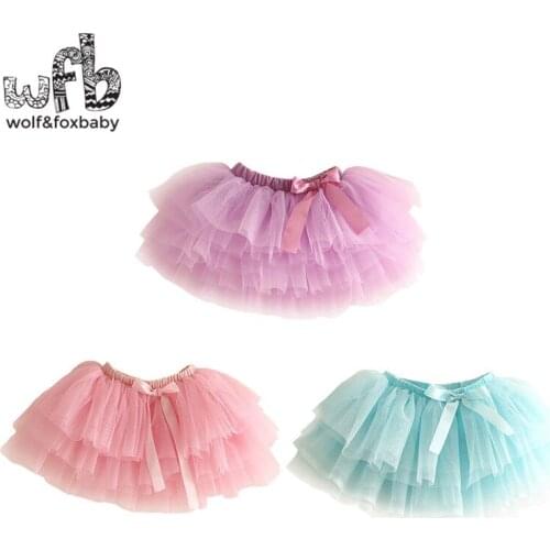 Retail 1-6 years skirt candy color princess puff skirt children summer