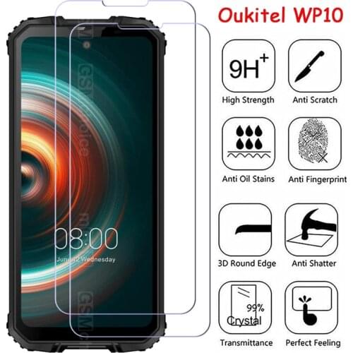 2-1Pcs Phone Screen Protector Glass For Oukitel WP10 2.5D Explosion Proof Tempered Glass Protective Film For Oukitel WP 10 Cover