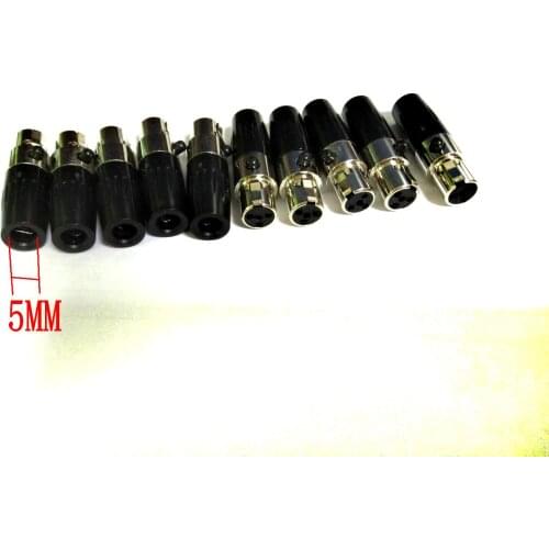10pcs Mini 4 PIN XLR IN-LINE Female Jack adapter connectors