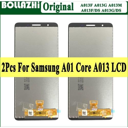 2 Piece/lot Original Screen For Samsung A01 Core SM-A013G A013F LCD Display Touch Digitizer Assembly Panel For samsung A013 LCD