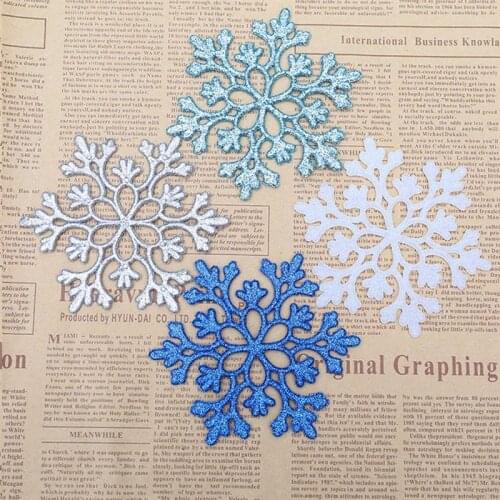 24PCS Christmas Snowflake Beautiful Exquisite Durable Decorative Creative Snowflake Onion Powder for Wedding Home