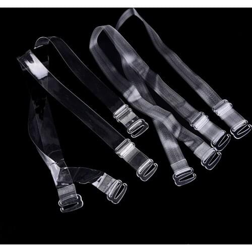 3 Pairs /set Metal Buckle Bra Straps Belt Womens Elastic Transparent Silicone Bra Straps Adjustable Intimates Accessories