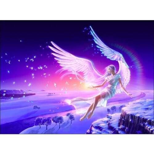 5D Full Diamond Painting Cartoon Girl Fairy Portrait Mosaic Handmade Hobby Cross Stitch Mystery Art Home Decor JX733