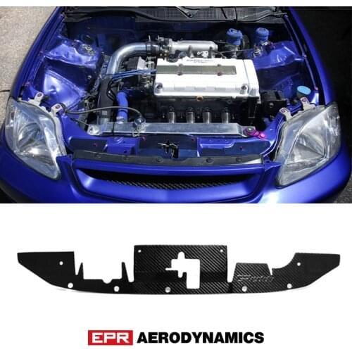 Car Accessories For Honda Civic EK Carbon Fiber Cooling Panel Glossy Fibre Engine Part Body Kit Racing Auto Cover Trim