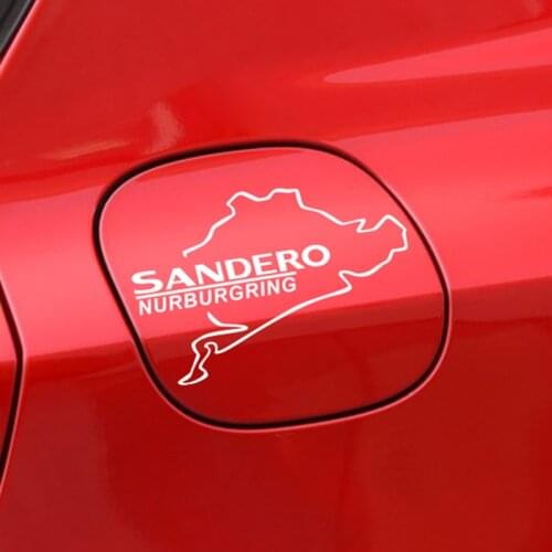 For Renault Dacia Sandero Car Stickers And Decals Captivation Nurburgring Graphical Vinyl Fuel Tank Cap Decal Racing Accessories