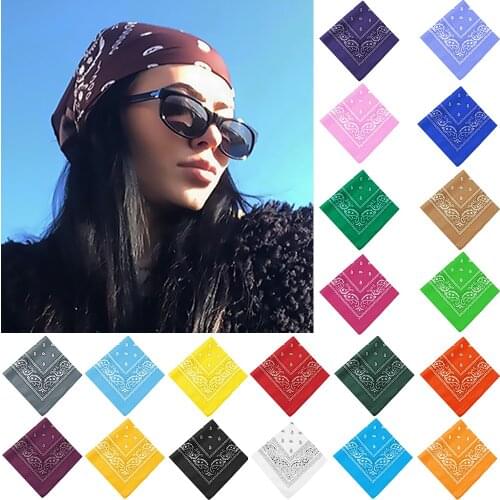 FNIO Bohemian Print Bandana Hair Bands for Girls Women Kids Unisex Square Scarf Turban Headband Hair Accessories