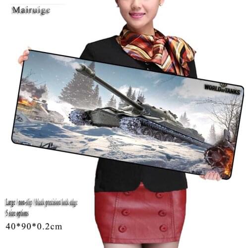 Mairuige 30x80cm 40x90cm Free Shipping World of Tanks Large Rubber Mouse Pad Grande Keyboards Mat for Dota LOL CS Go Game Player