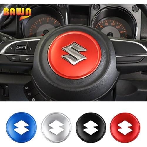 BAWA Car Steering Wheel Center Decorative Stickers Protect Cover For Suzuki Jimny 2019 2020 2021 Car Accessories Interior Parts