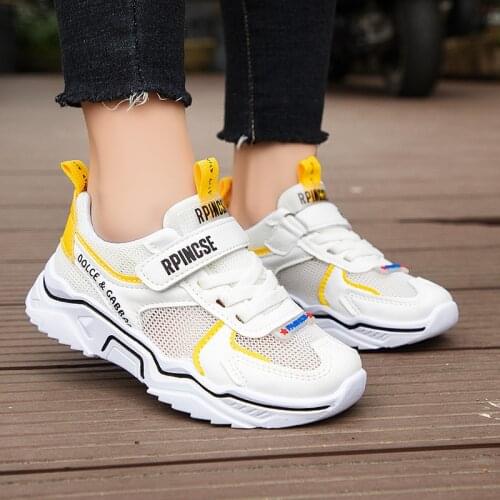 Kids sports shoes girls' casual shoes boys' mesh shoes kid running shoes student new off white shoes boy shoes sneakers