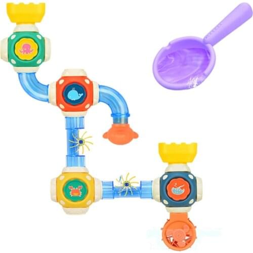 Baby Building Bath Pipes Toy Set DIY Water Spray Shower Game for Children Swimming Bathroom Bathing Kids Toys
