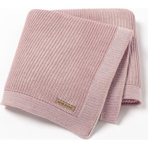 Baby Blanket Knitted Newborn Girl Bedding Sofa Plaid Crib Solid Quilt Toddler Boy Infant Stroller Bed Sleeping Covers Super Soft