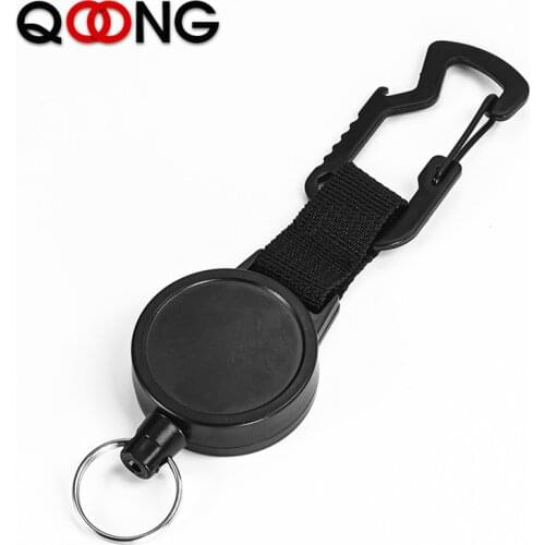 Resilience Steel Wire Rope Elastic Keychain Sporty Retractable Alarm Key Chain Anti-lost Telescopic Key Ring Keys Trinket H37