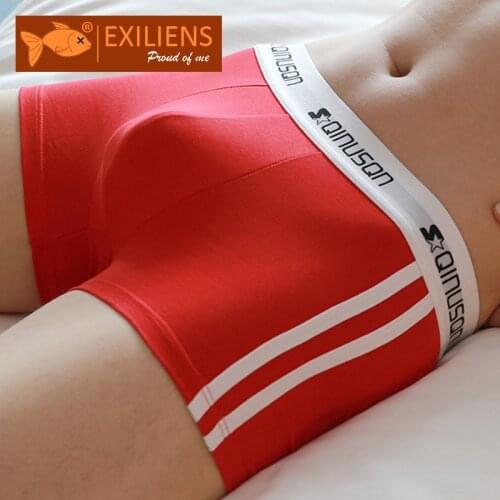 EXILIENS New Cotton Men Underwear Boxer Man Penis Solid Para Hombre Mens Boxers Cuecas Masculina Boxershorts Homme M-3XL ZQL0508