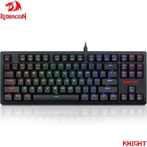 Redragon Knight RGB USB Mechanical Gaming Keyboard 2.4G wireless dual mode brown Switch 87 Keys Computer Russian us K598 KNS