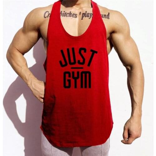 JUSTGYM Letters printed Quick Dry Fit mens Causal Fashion Sleeveless Workout Fitness Bodybuilding Hiphop Streetwear Tank Tops