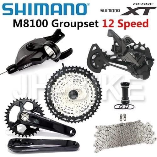SHIMANO DEORE XT 12 Speed M8100 m7100 Groupset 32T 34T 36T Crankset MTB Mountain Bike Groupset 1x12 Speed 51T Rear Derailleur