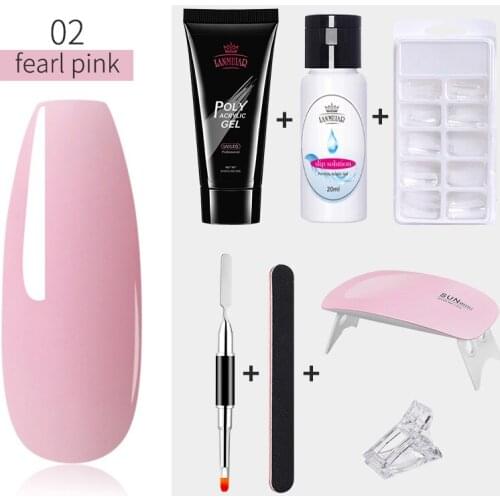 Nail Kit Gel Builder Polygels Set for Nails Nail Tool Kit Poly Nail Gel Set 6W LED Lamp Full Manicure Set Quick Extension