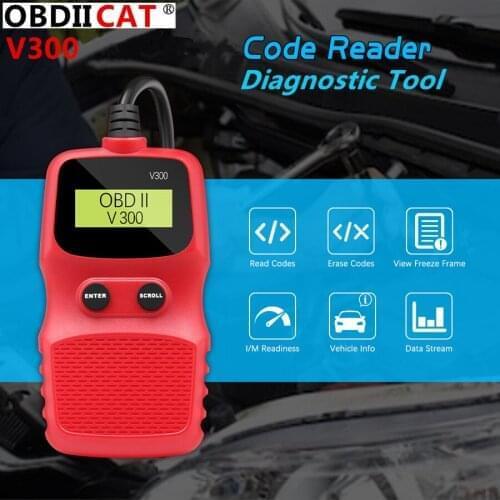 OBDIICAT Code Readers ELM327 V300 OBD2 OBDII Car Auto Diagnostic Tool Interface Scanner Check Engine Fault Diagnostic Scan Tools