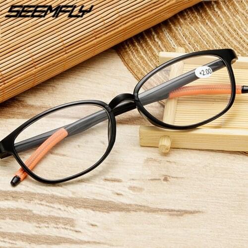 Seemfly Anti Blue Light Blocking Reading Glasses Comfortable TR90 Ultralight Men Women Presbyopia Eyeglasses Unisex +1.0 To +4.0