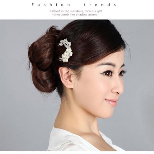2015 Fashion Hair Jewelry Wedding Bridal Hair Accessories Hair Sticks Rhinestone Flower Tiara