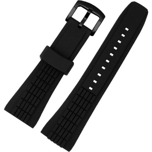 Silicone watchband for S-EIKO VELATURA/SRH series SPC007 wristwatches band 26mm balck waterproof watch strap