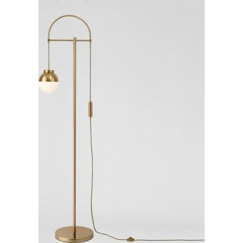 Nordic Postmodern Simple Fashion Creative Art Atmosphere Ball Living Room Hotel Bedroom Study Golden Decorative Floor Lamp