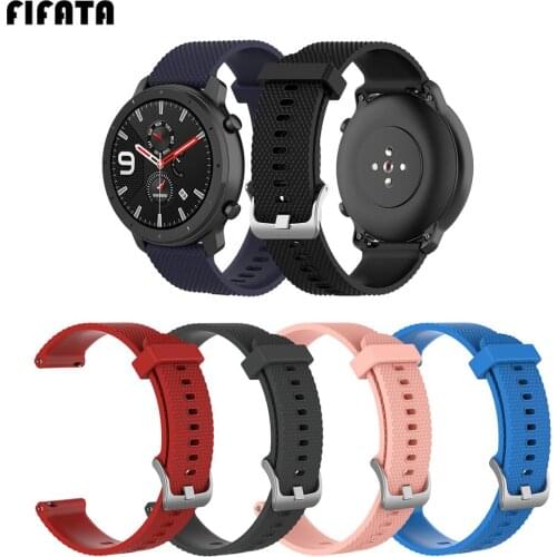FIFATA For Huami Amazfit GTR 47MM Silicone Colorful Watch Band For Amazfit GTR 42MM Smart Watch Wristband Replace Accessories
