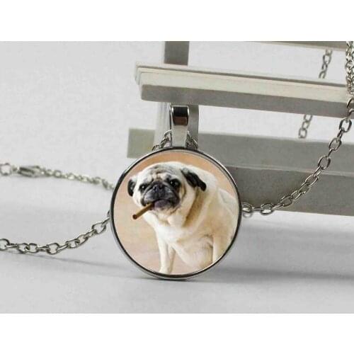 Wholesale Glass Dome Pendant Round Animal Ornament Necklace Pendant Dog Image Necklace is the best gift for dog lovers